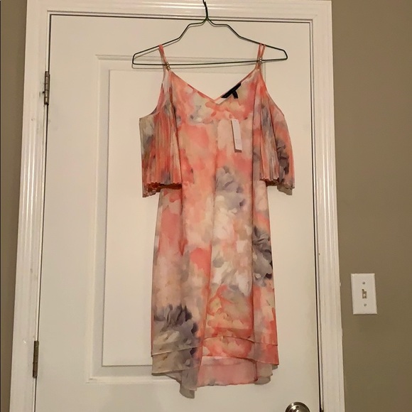 WHBM cold shoulder floral spring dress - Picture 1 of 5